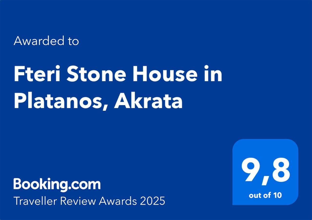 Appartamento Fteri Stone House In Platanos, Akrata Esterno foto